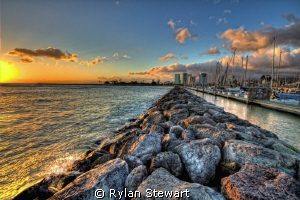 Sunset at Ala Wai Harbor by Rylan Stewart 